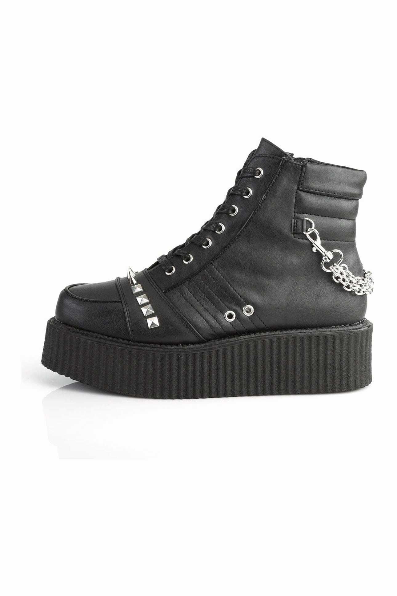 V-CREEPER-565 Black Vegan Leather Creeper