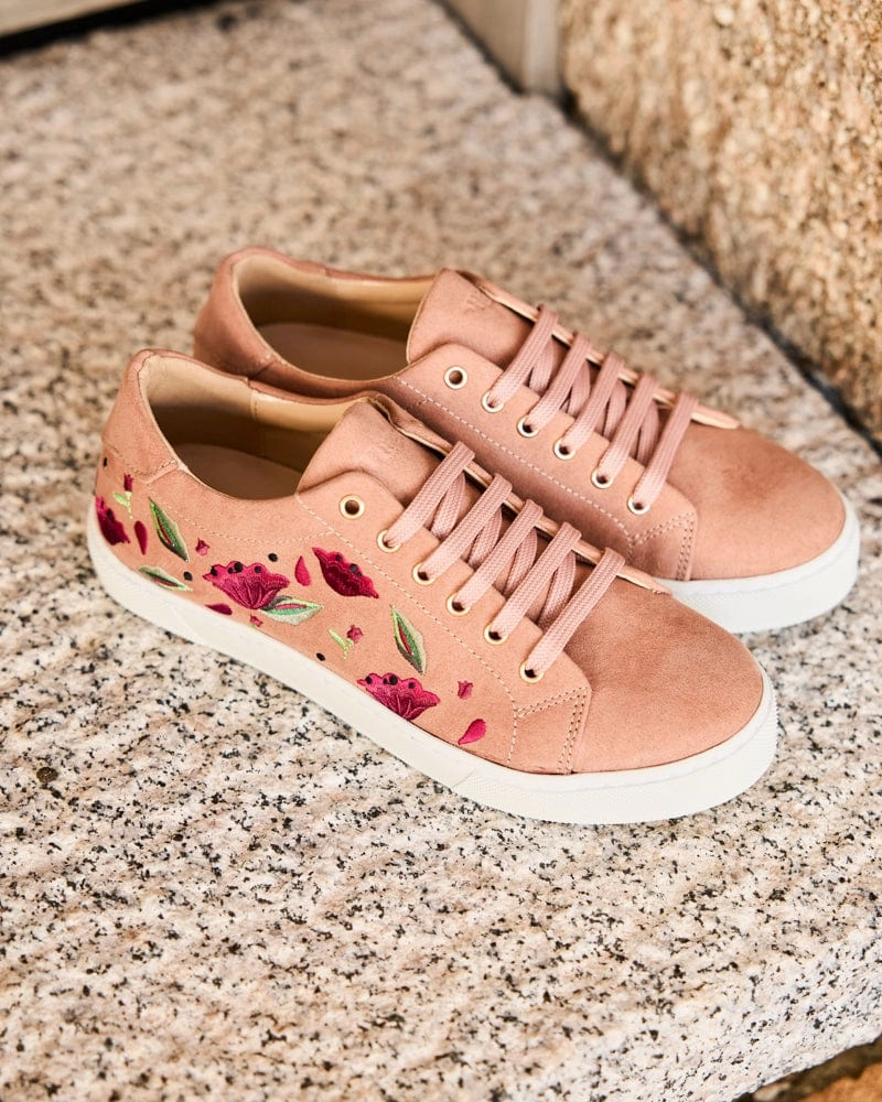 Virevolte Recycled Grain Leather Vegan Sneakers | Poppies