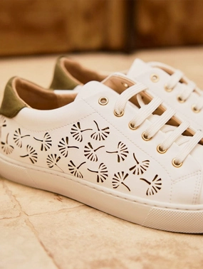 Virevolte Recycled Grain Leather Vegan Sneakers | Sage Ginko