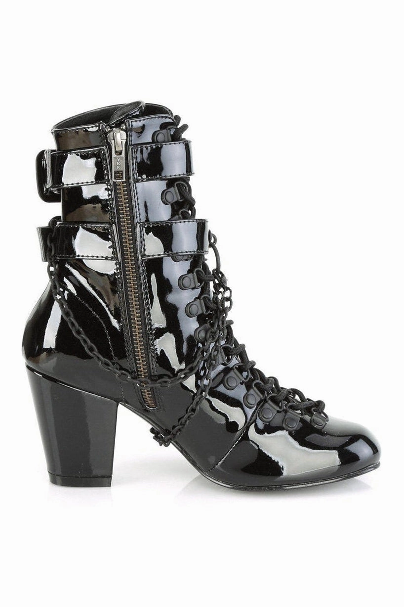 VIVIKA-128 Ankle Boot | Black Patent