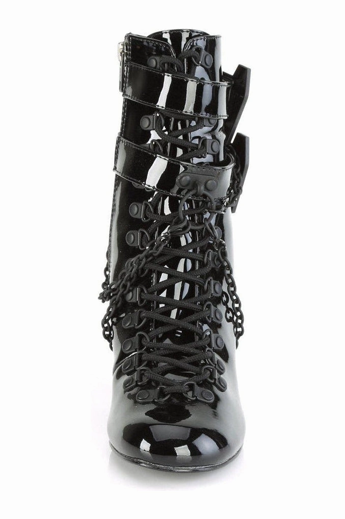 VIVIKA-128 Ankle Boot | Black Patent