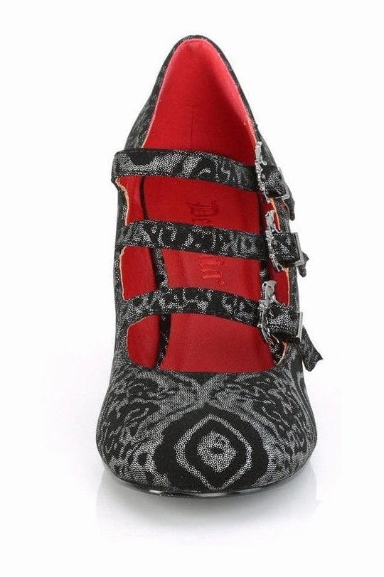 VIVIKA-38 Mary Jane | Black Faux Leather