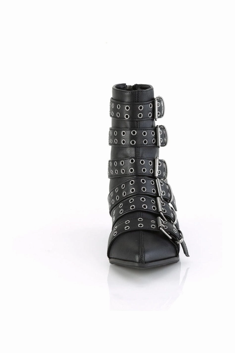 WARLOCK-70 Black Vegan Leather Knee Boot