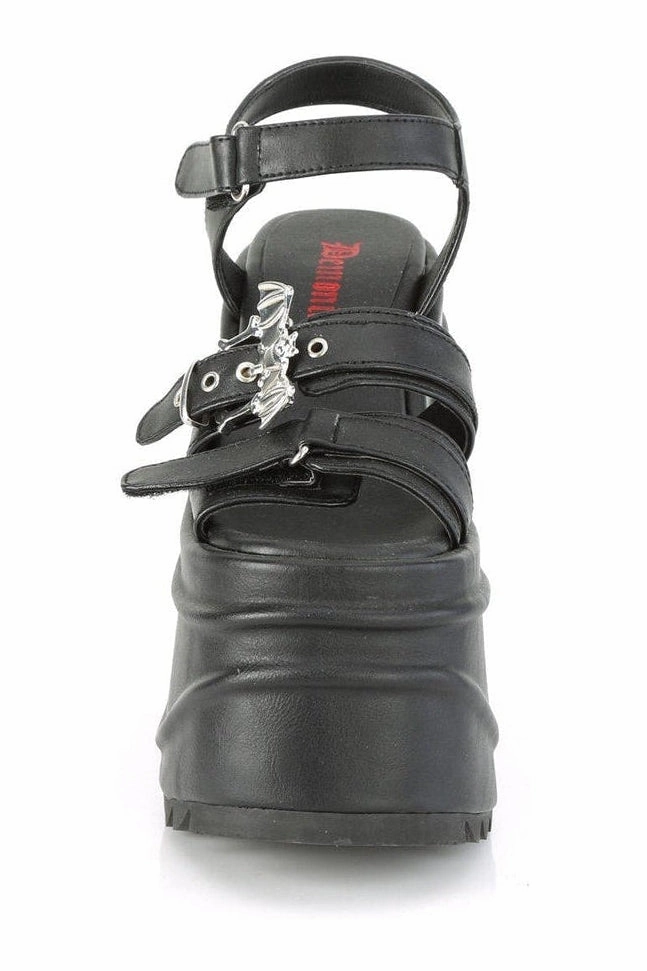 WAVE-13 Ankle Boot | Black Faux Leather