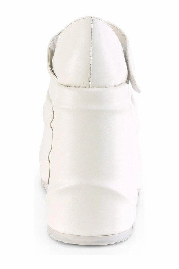 WAVE-32 Mary Jane | White Faux Leather