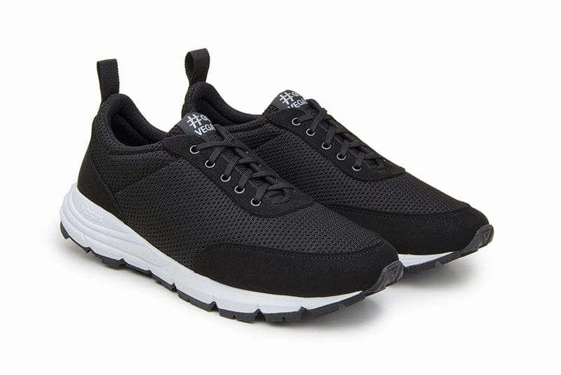 Wave Unisex Vegan Suede Sneakers | Black