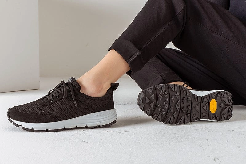 Wave Unisex Vegan Suede Sneakers | Black