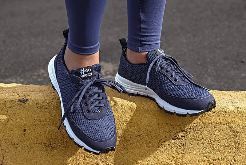 Wave Unisex Vegan Suede Sneakers | Navy Blue
