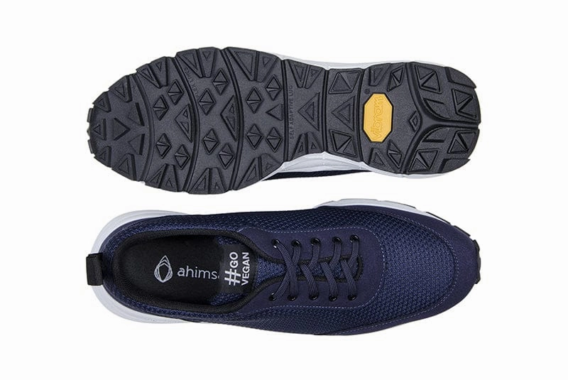 Wave Unisex Vegan Suede Sneakers | Navy Blue