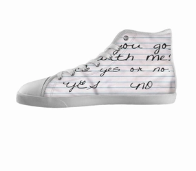 White custom shoes