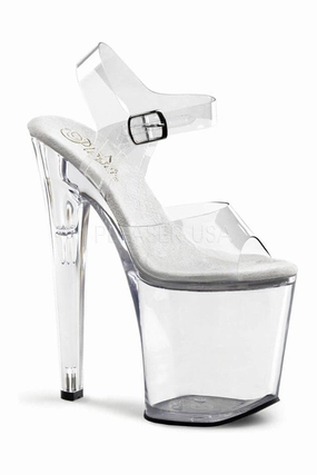 XTREME-808 Platform Sandal  | Clear Vinyl