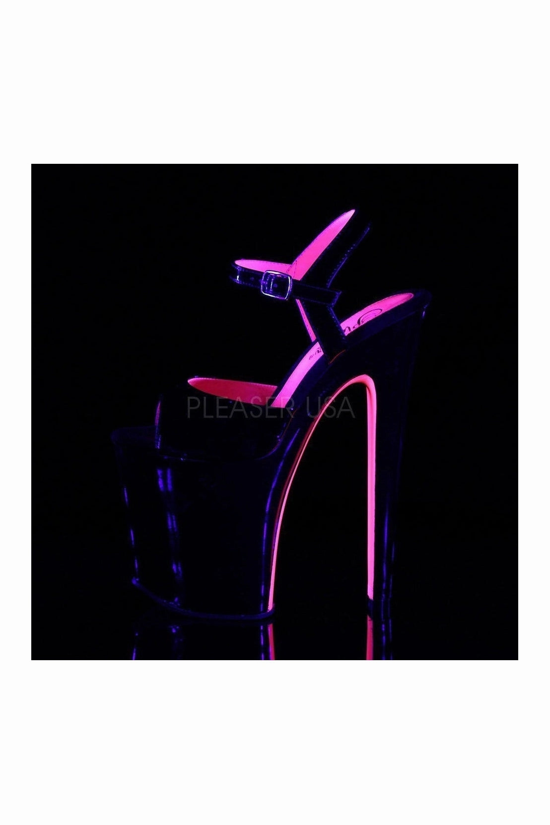 XTREME-809TT Platform Sandal  | Black Patent