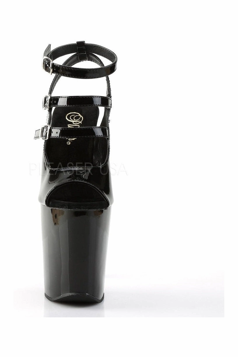 XTREME-873 Platform Sandal  | Black Patent