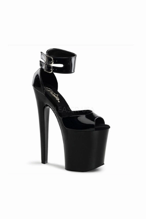 XTREME-875 Platform Sandal  | Black Patent