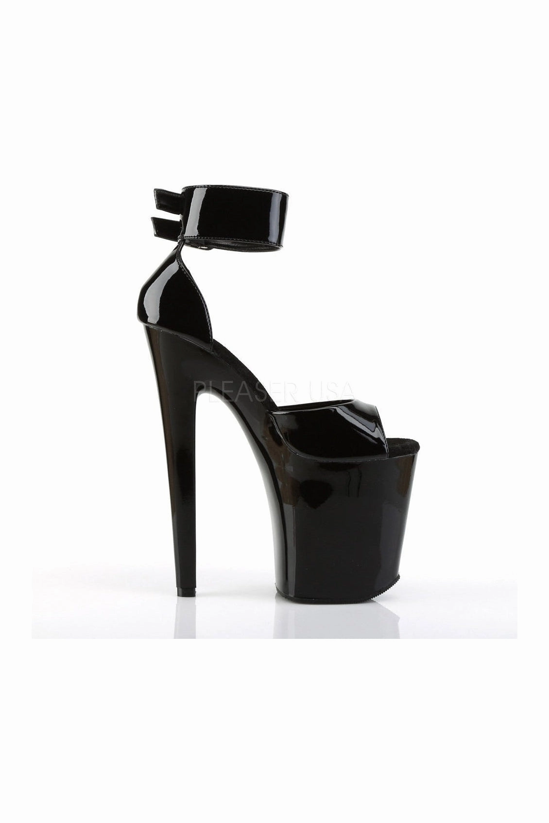 XTREME-875 Platform Sandal  | Black Patent