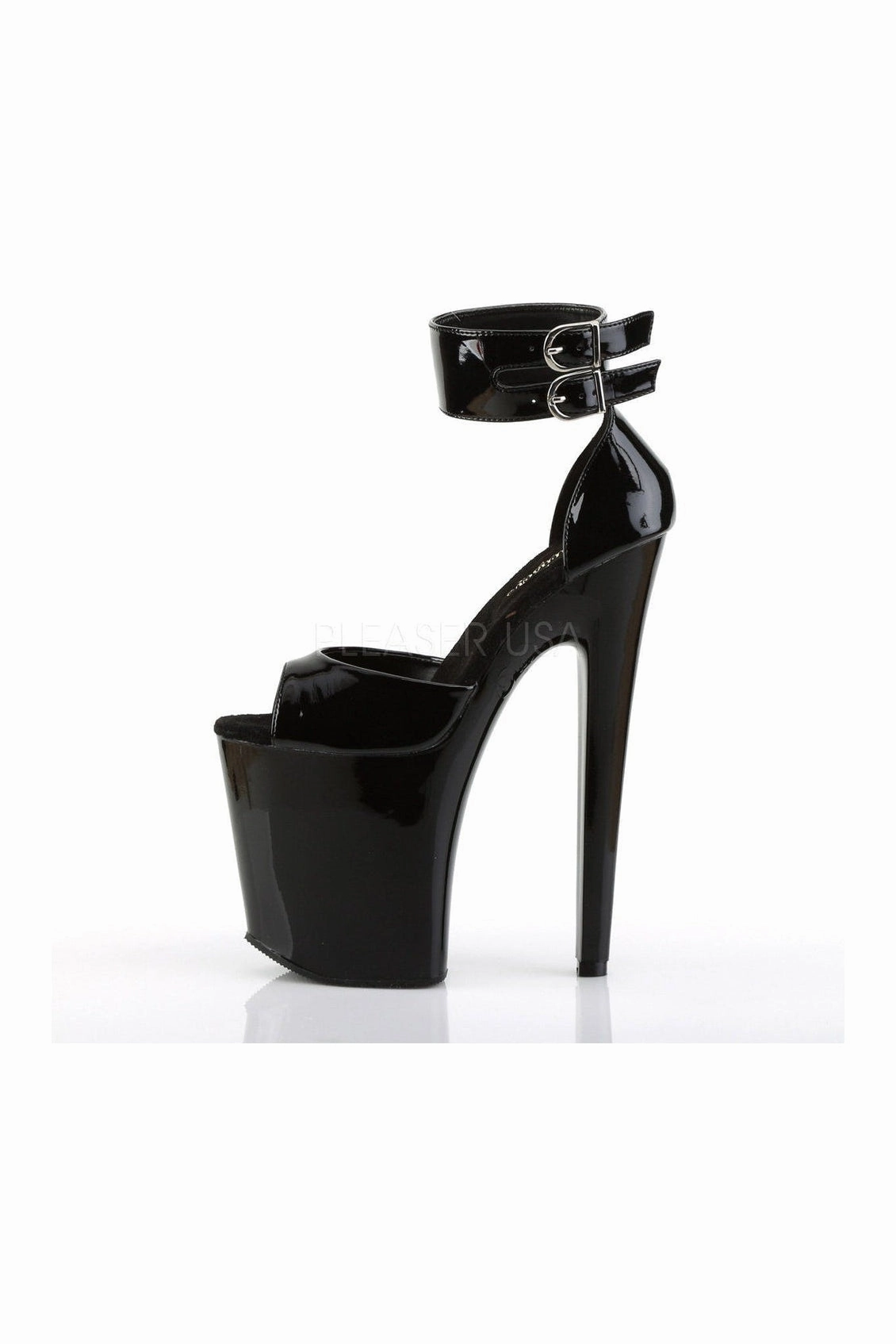 XTREME-875 Platform Sandal  | Black Patent